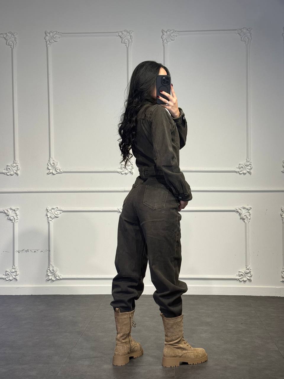 jumpsuit jeans lunga