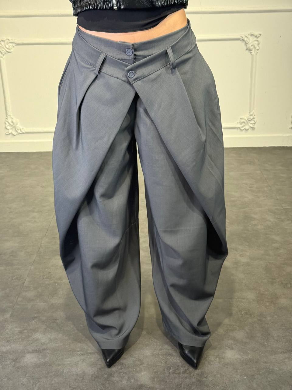 pantalone doppio bottone