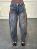 Jeans balloon con effetto sfumato