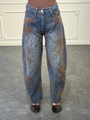 Jeans balloon con effetto sfumato