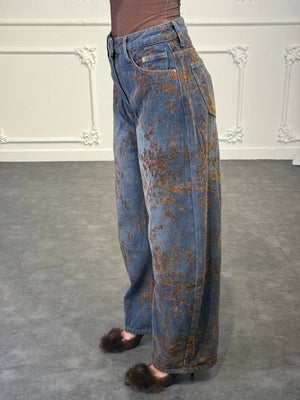 Jeans balloon con effetto sfumato