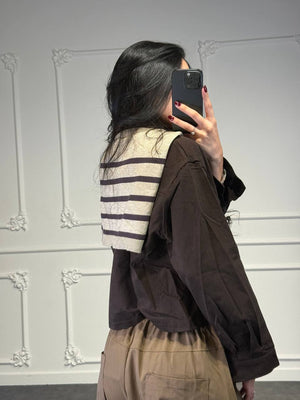 camicia con maglione