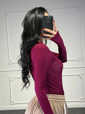 body semivelato con mezzo collo