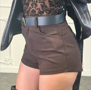 shorts elasticizzati in cotone con cinta