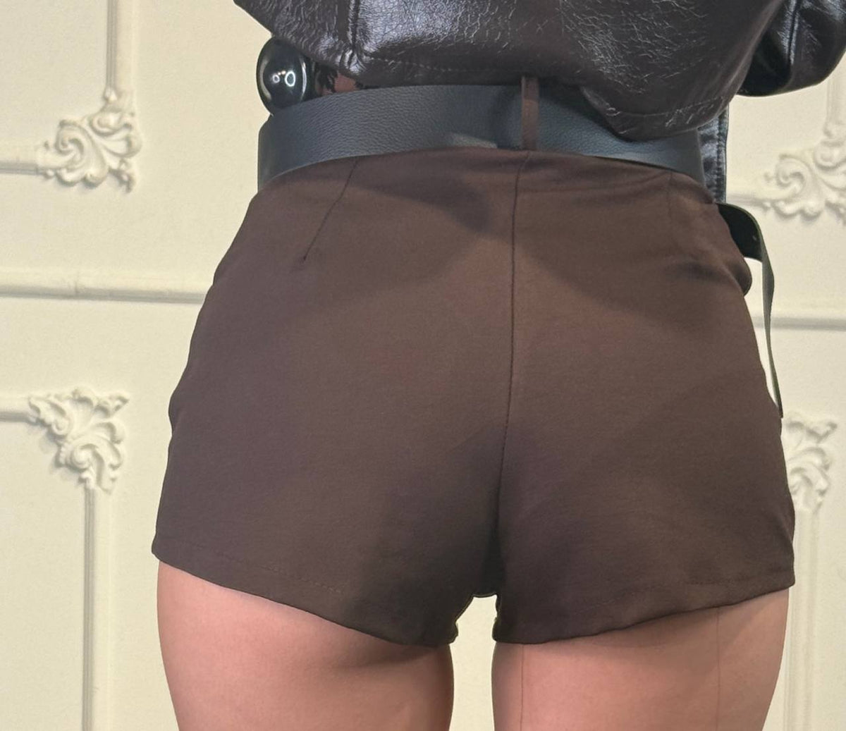 shorts elasticizzati in cotone con cinta