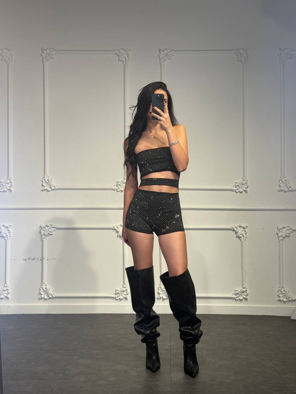 jumpsuit cutter con strass