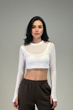 maglia crop semivelata