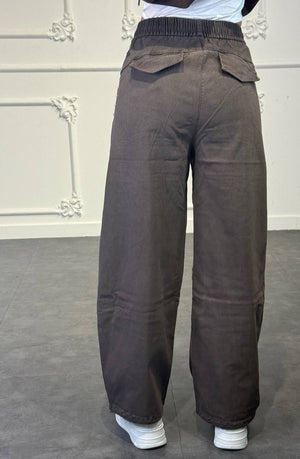 pantaloni tessuto jeans con borchie