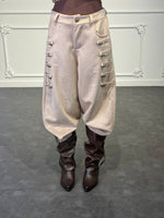 pantalone medieval scamosciato