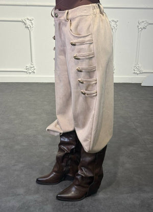 pantalone medieval scamosciato