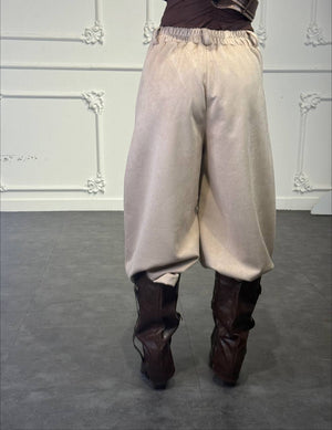 pantalone medieval scamosciato