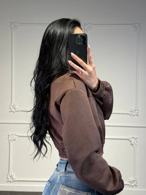 giacchetto scamosciato con zip