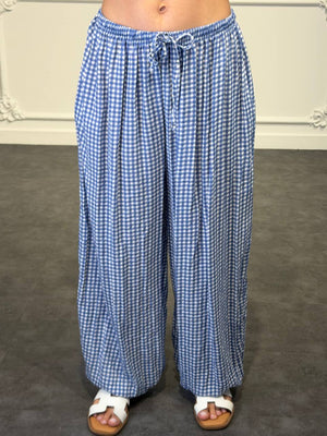 pantalone ampio a quadri