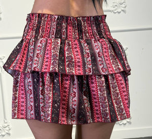 Gonna Stampa Etnica con pantaloncino Stile Boho Chic
