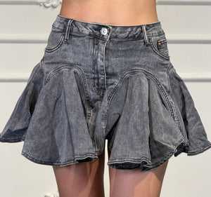 gonna di jeans con balze