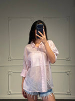 camicia velata a righe
