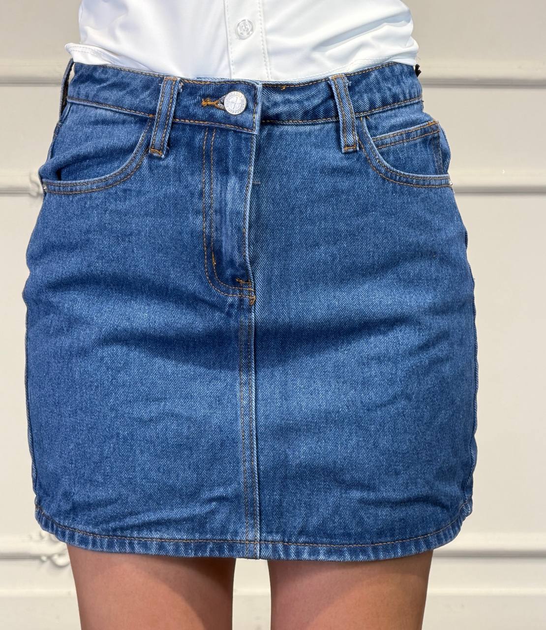 gonna jeans blu scuro