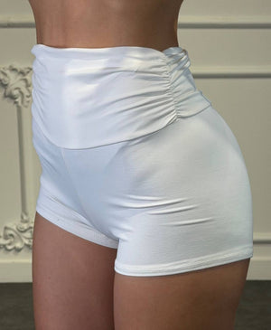 culotte lisa con drappeggio laterale