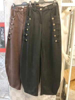 pantalone medieval scamosciato