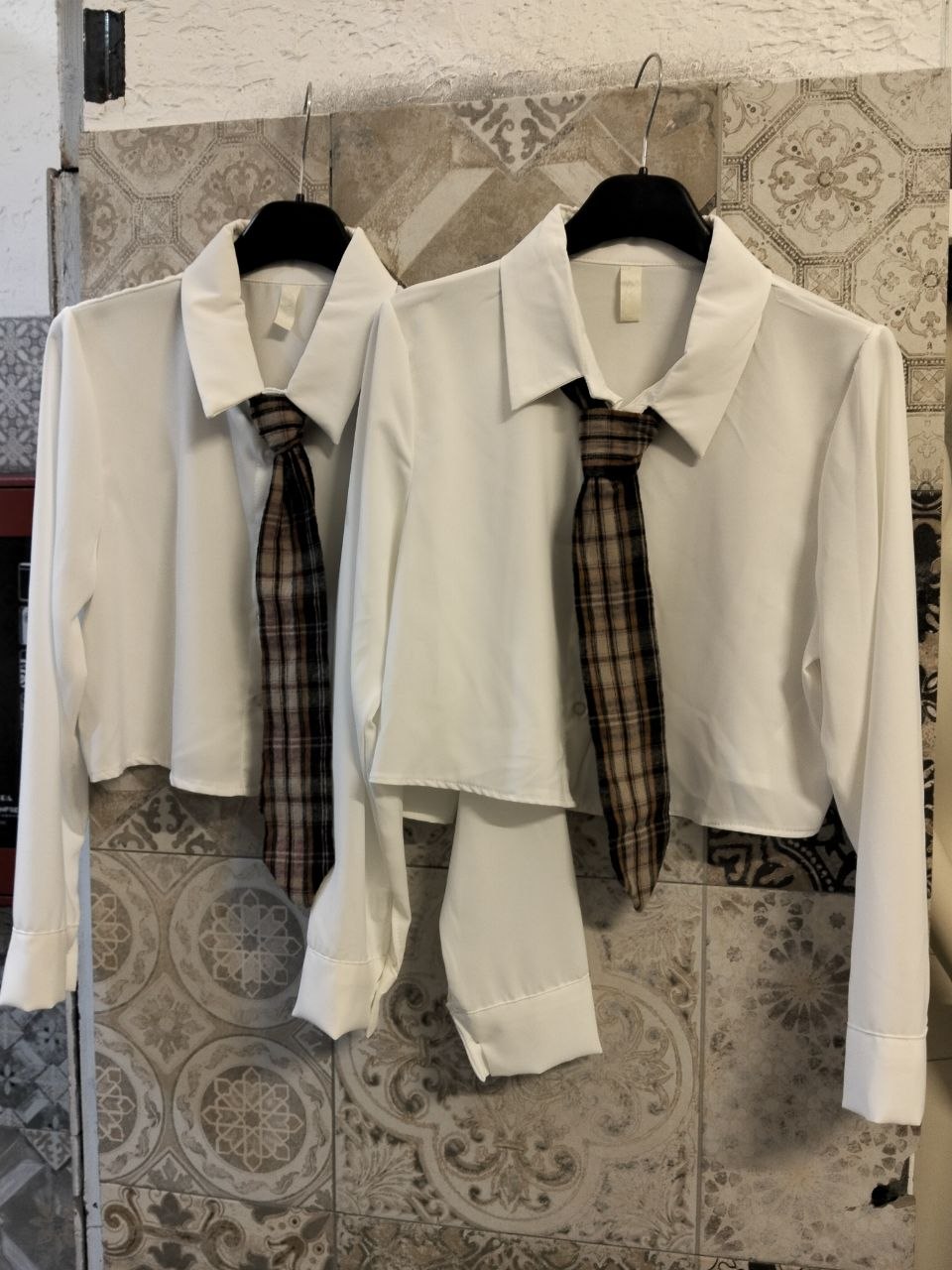 camicia cravatta tartan