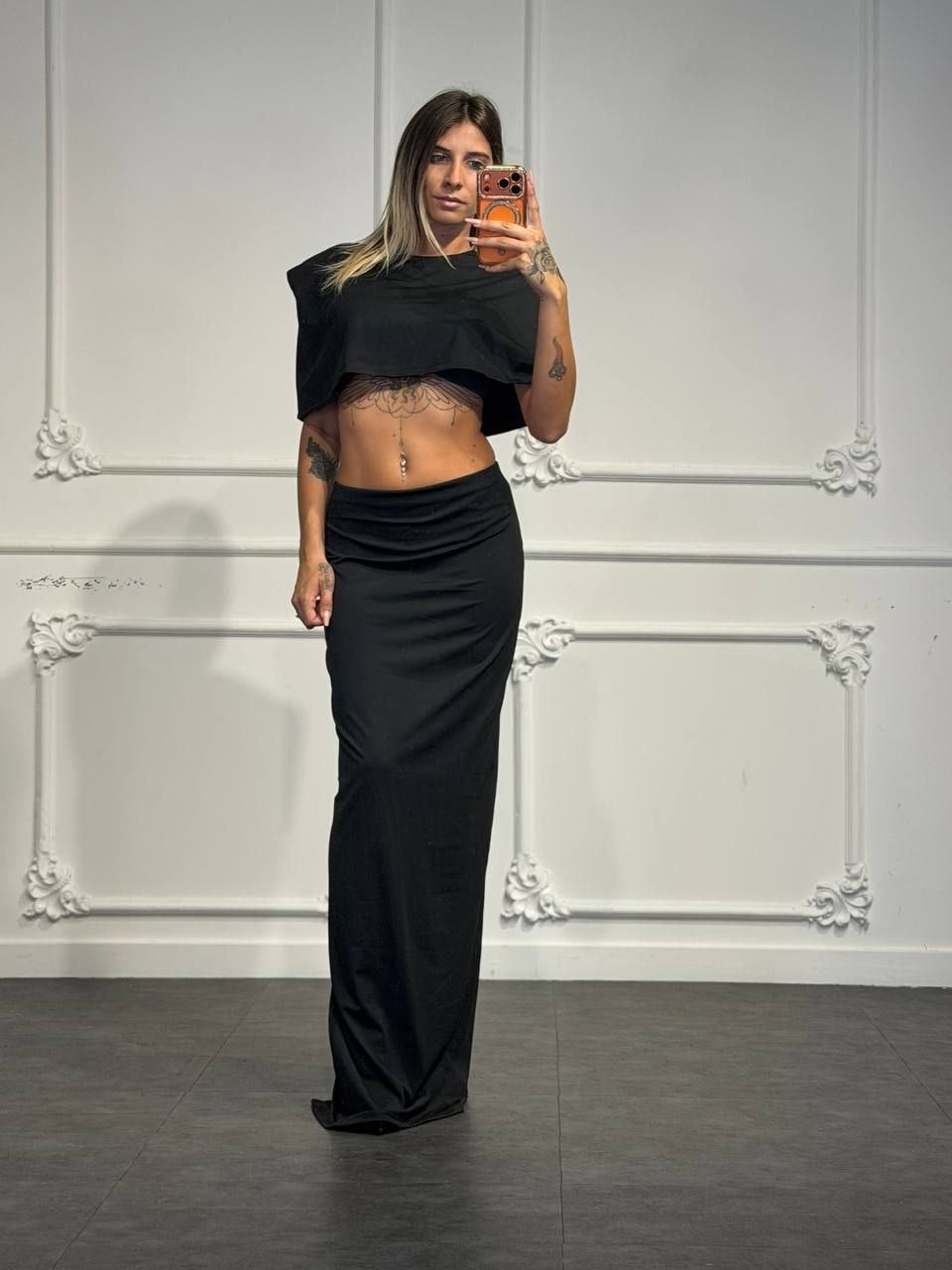 coordinato gipsy con maglia crop