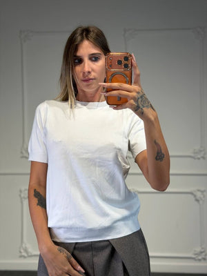maglia mezze maniche collo alto