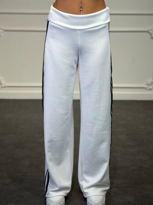 pantaloni con risvolto e bande