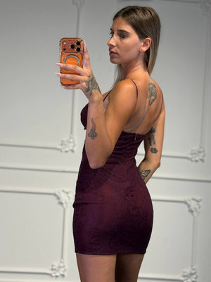 abito mini lingerie in pizzo