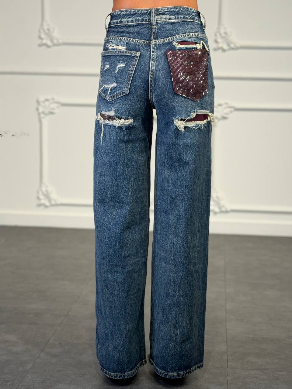 jeans tasca glitter vinaccia