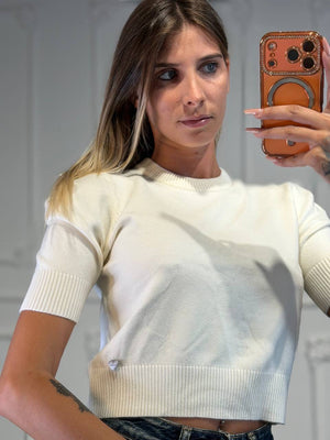 maglia in filo manica 3/4