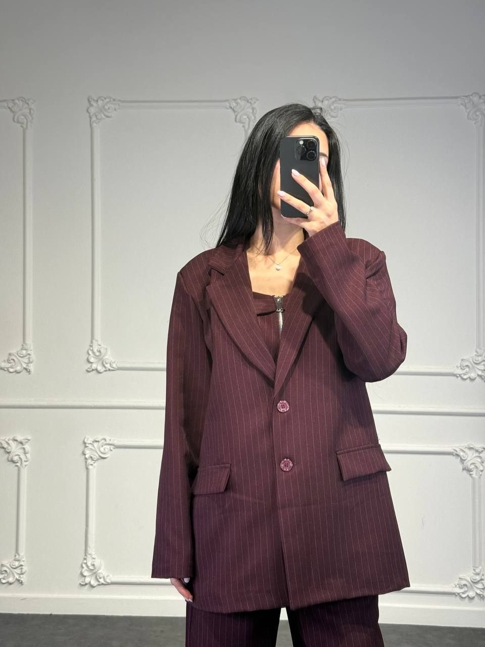 blazer gessato over