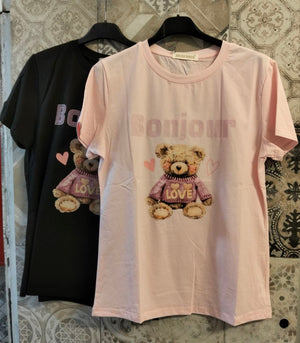 maglia con orsetto in cotone