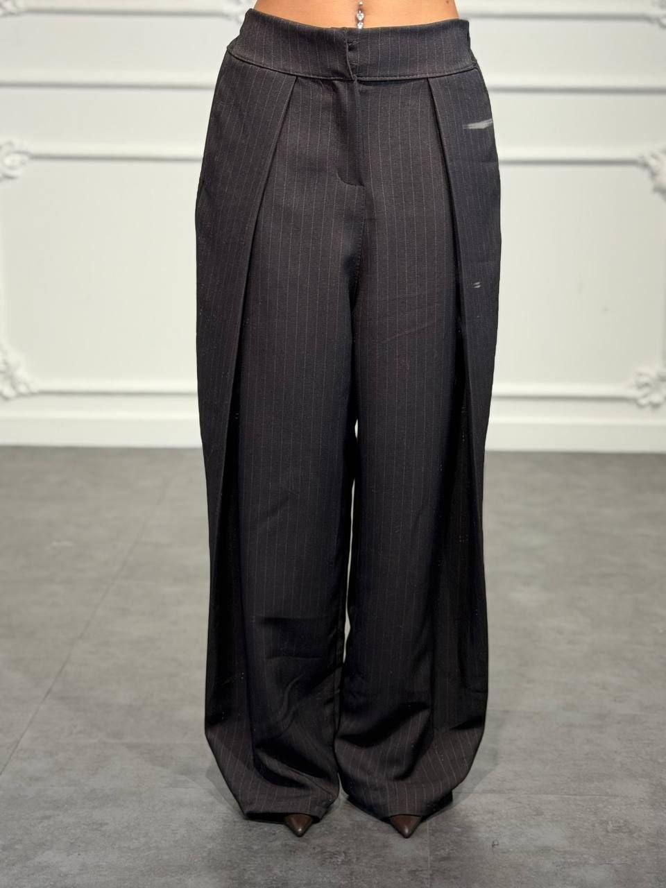 pantalone office gessato