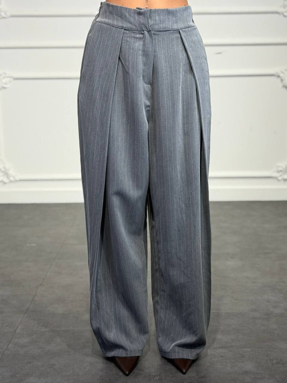 pantalone office gessato
