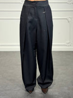 pantalone office gessato