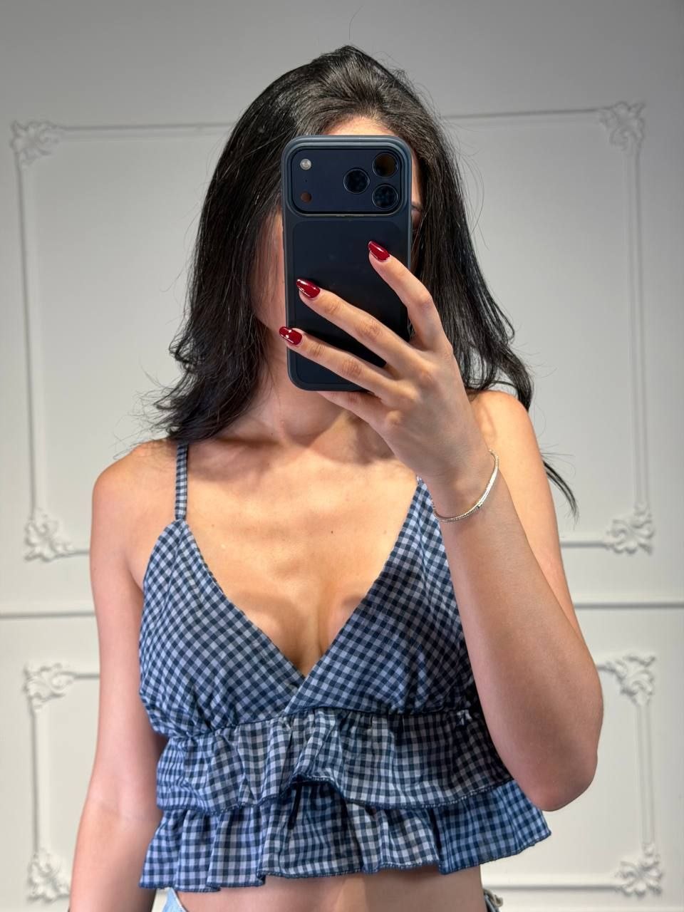 top crop tartan