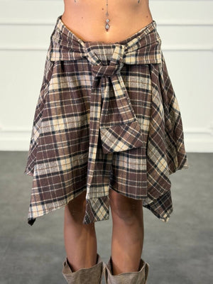 pantagonna a camicia a quadri