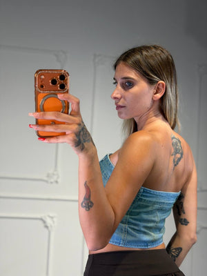 top jeans blu