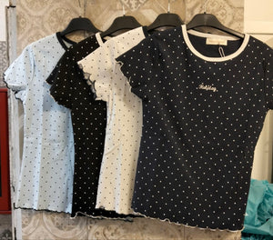 maglia maniche corte strass