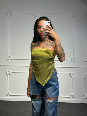 top bandana monocolore