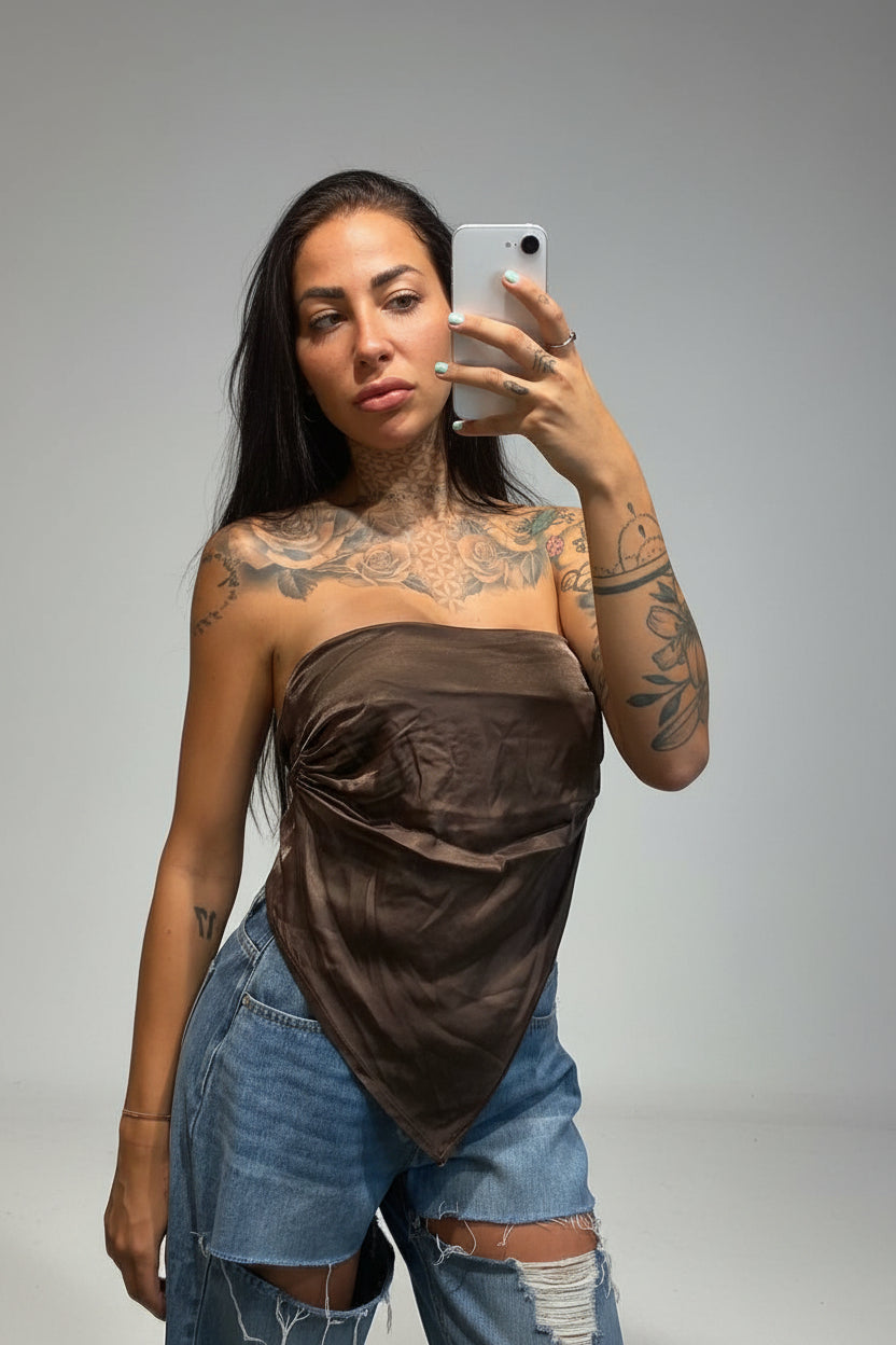 top bandana monocolore