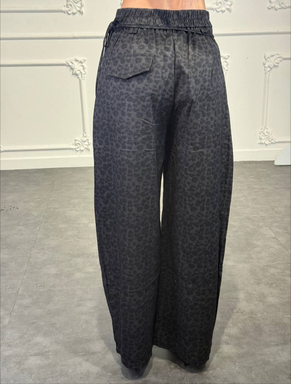 pantaloni palazzo animalier