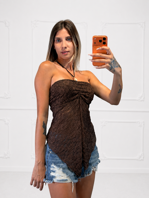 top anastasia in pizzo con spacco