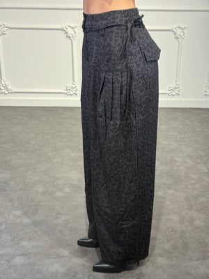pantaloni palazzo animalier