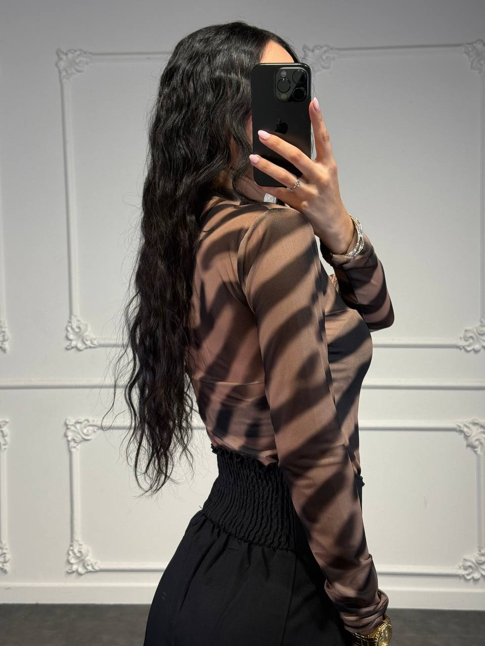 maglia velata animalier