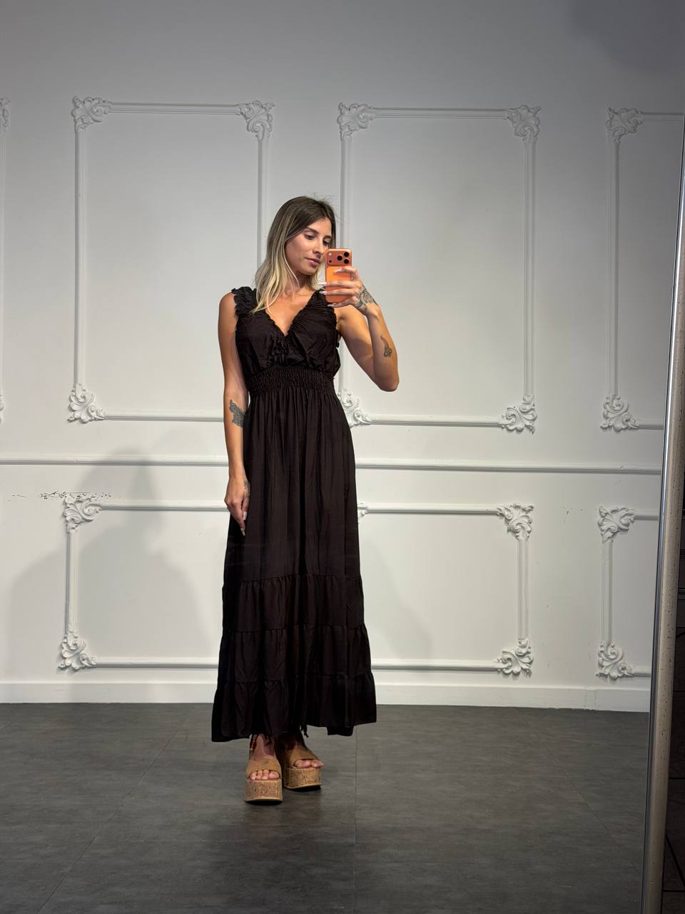abito benedetta in cotone lngo - Dverso Fashion