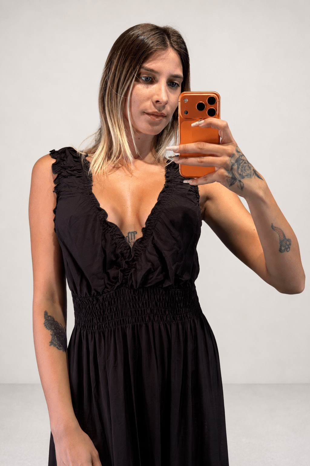 abito benedetta in cotone lngo - Dverso Fashion
