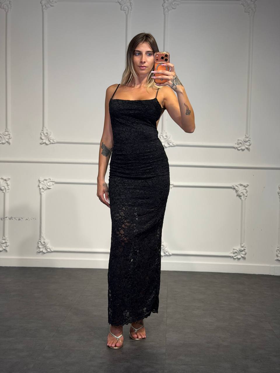 abito blossom in pizzo - Dverso Fashion