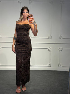 abito blossom in pizzo - Dverso Fashion