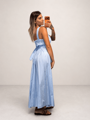 abito giselle in cotone lungo - Dverso Fashion